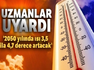 Uzmanlar: '2050 yılında ısı 3,5 ila 4,7 derece artacak'