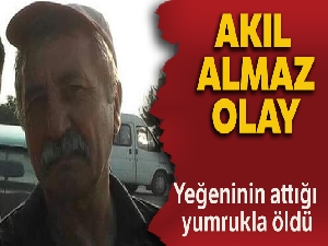 Yeğeninin attığı yumrukla hayatını kaybetti