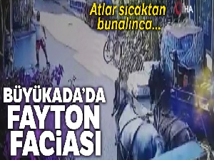 Büyükada'da fayton faciası kamerada