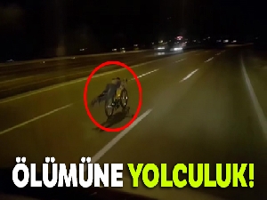 Otobanda motosikletle ölümüne yolculuk
