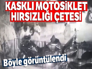Ataşehir'de kasklı motosiklet hırsızlığı çetesi kamerada