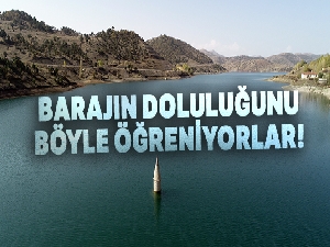 Pusat Barajın doluluk oranını minareye bakıp öğreniyorlar