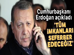 Cumhurbaşkanı Erdoğan, Düzce'de yaşanan sel ile ilgili bilgi aldı