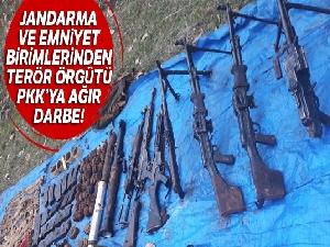 Jandarma ve emniyet birimlerinden terör örgütü PKK'ya ağır darbe