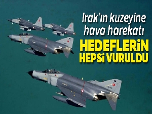 Irak'ın kuzeyi Metina bölgesine hava harekatı