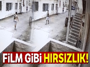 Film gibi hırsızlık kamerada !