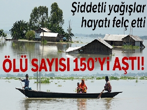 Hindistan'daki selde ölü sayısı 150'yi aştı