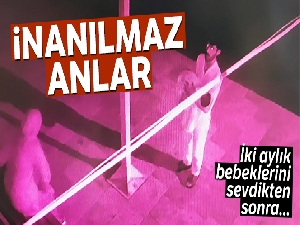 Bebeklerini camiye bırakan çift güvenlik kamerasına yakalandı