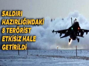 MSB: Saldırı hazırlığındaki 8 terörist etkisiz hale getirildi
