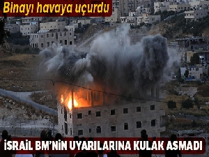 İsrail 9 katlı binayı havaya uçurdu