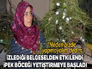 Ev hanımıydı izlediği belgeselden etkilendi ipek böceği yetiştirmeye başladı