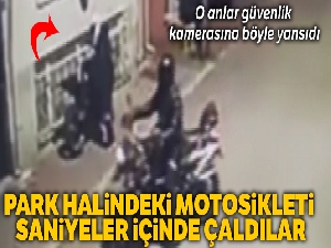 Üsküdar'da 28 saniyede motosiklet hırsızlığı kamerada