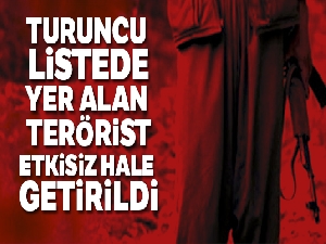 Turuncu listede yer alan terörist etkisiz hale getirildi !