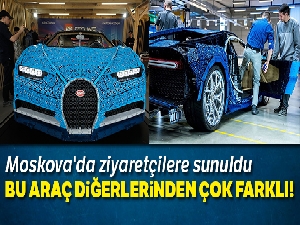 1 milyon lego ile yapılan otomobil Moskova'da ziyaretçilere sunuldu