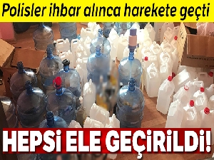 Alanya'da içki imalathanesi gibi eve polis baskını