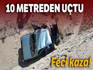 Bartın'da otomobil 10 metrelik üst geçitten uçtu: 1 ölü, 4 yaralı