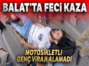 İstanbul'da motosikletli gencin metrelerce sürüklendiği kaza kamerada