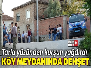Köy meydanında dehşet 1 ölü 1 ağır yaralı