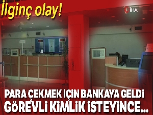 Banka personeline su tabancasıyla tehdit