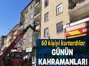 İş makinesiyle 60 kişiyi kurtardı