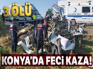 Hafif ticari araç ağaca çarptı: 3 ölü