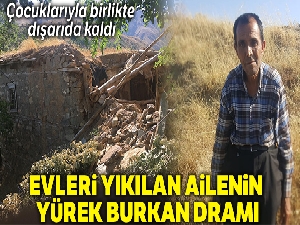 Evleri yıkılan aile yetkililerden yardım bekliyor