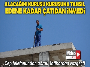 Pendik'te alacağını tahsil edemeyen adam inşaatın çatısında intihara teşebbüs etti
