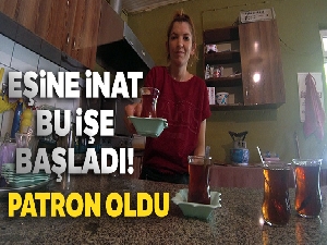 Eşine inat kahvehaneyi tek başına işletip patron oldu