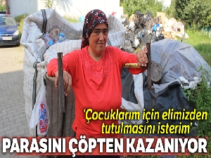 'Her şey çocuklarım için' dedi, parasını çöpten kazanmaya başladı
