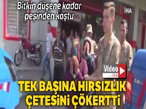 Tek başına hırsızlık çetesini çökertti