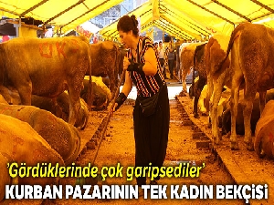 Küçükçekmece kurban pazarının tek kadın besicisi