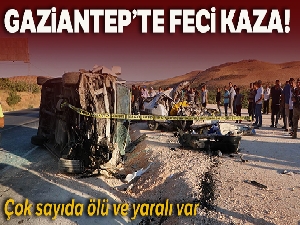 Gaziantep'te otomobil ile minibüs çarpıştı: 3 ölü, 12 yaralı