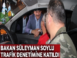 Bakan Soylu Amasya'da trafik denetimlerine katıldı