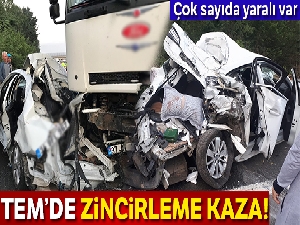 TEM Otoyolunda zincirleme trafik kazası: 6 yaralı