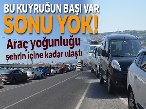 Tatile gitmek için saatlerdir sıra bekliyorlar