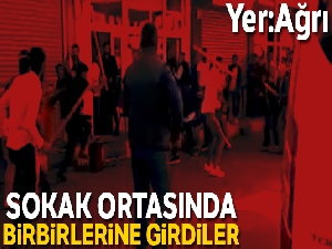 Ağrı'da taşlı sopalı kavga