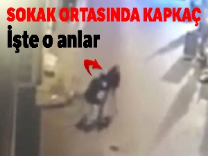 Beyoğlu'nda kapkaç anı kamerada