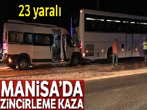 Manisa'da işçi servisleri çarpıştı: 23 yaralı