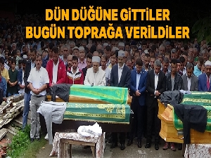 Bartın'daki feci kazada hayatını kaybeden 4 kişi toprağa verildi