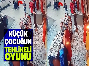 Küçük çocuğun tehlikeli oyunu, iş yerini yakıyordu