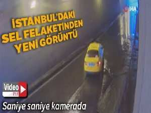 Eminönü alt geçidine sular böyle doldu