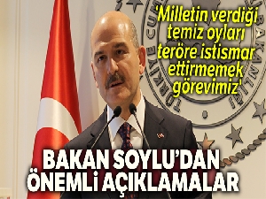 Bakan Soylu'dan önemli açıklamalar