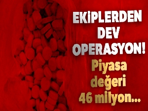 Gümrük Muhafaza ekiplerinden operasyon! Piyasa değeri 46 milyon...