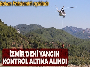 Bakan Pakdemirli İzmir'deki yangının kontrol altına alındığını açıkladı