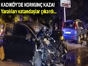 Kadıköy'de yürekleri ağza getiren kaza: 3 yaralı