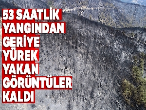 53 saatlik yangından geriye yürek yakan görüntüler kaldı