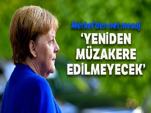Almanya Başbakanı Merkel: 'Brexit yeniden müzakere edilmeyecek'