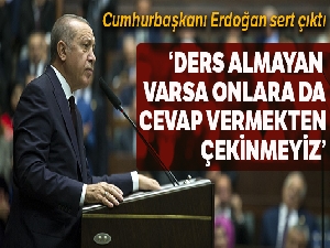 Cumhurbaşkanı Erdoğan: 'Ders almayanlar varsa onlara da cevap vermekten çekinmeyeceğiz'