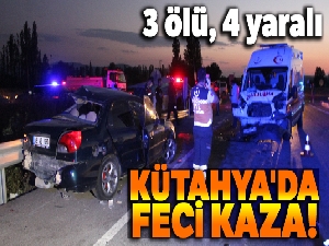 Kütahya'da zincirleme trafik kazası: 3 ölü, 4 yaralı