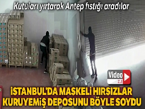 Esenyurt'ta maskeli hırsızlar kuruyemiş deposunu soydu